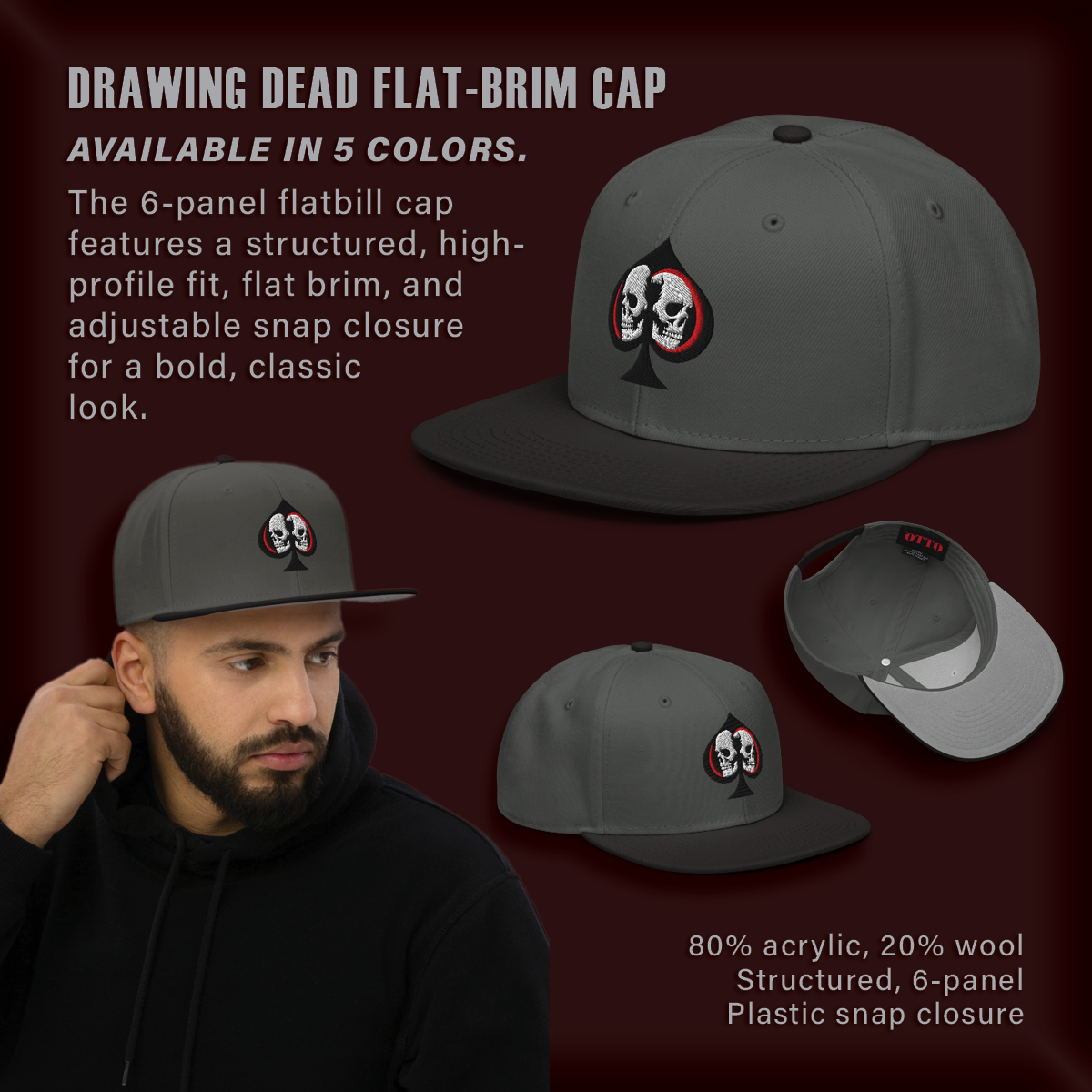 Drawing Dead Flat-Brim Cap
