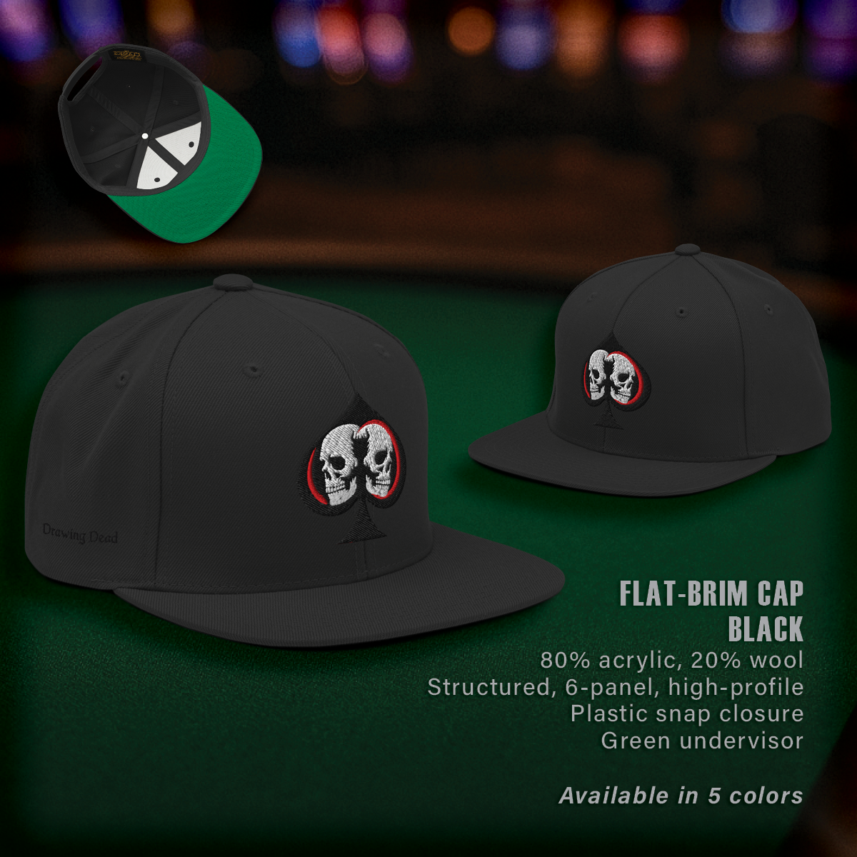 Drawing Dead Flat-Brim Cap