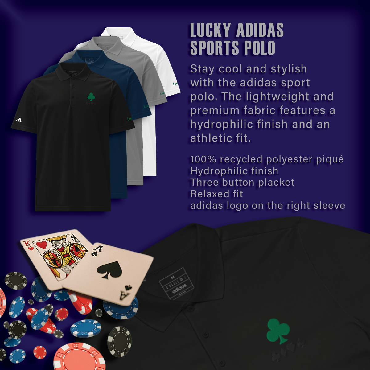 LUCKY Adidas Sports Polo